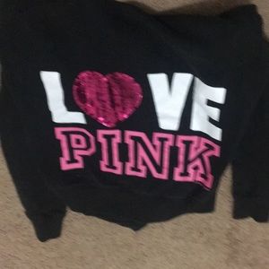 Vintage Pink Vs zip up hoodie